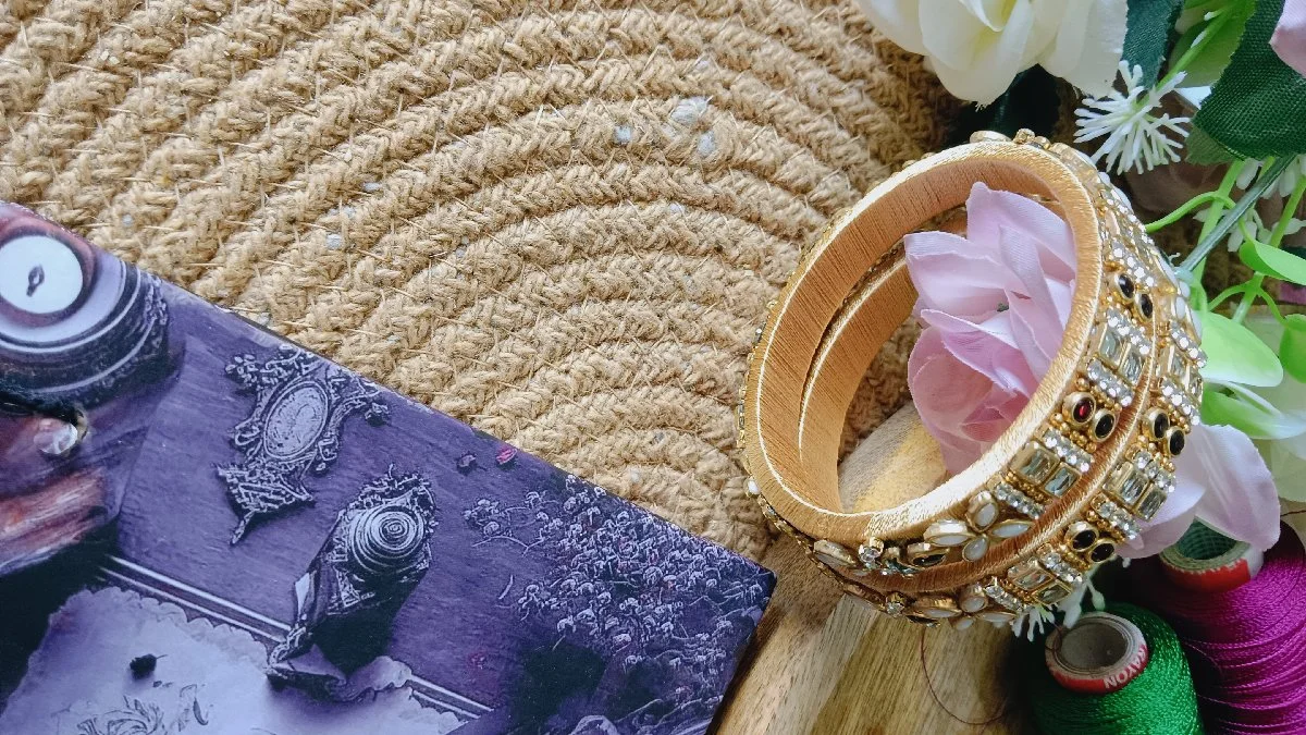 Golden Mirror-Work Heritage Bangles thumbnail 2