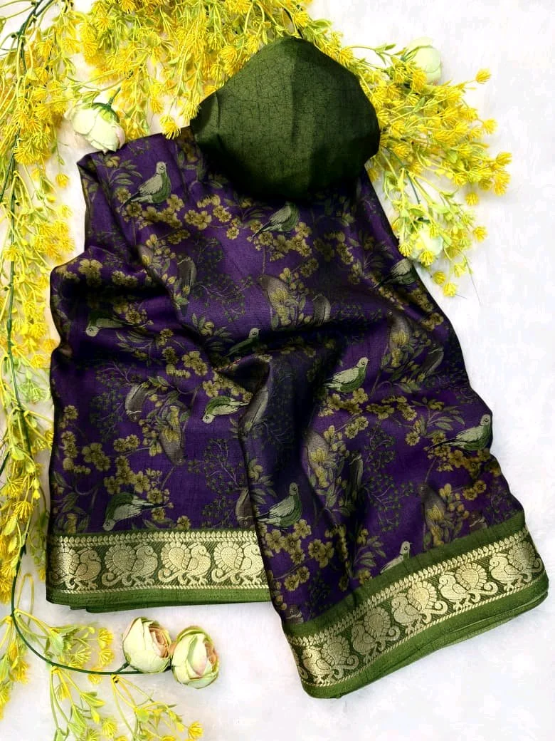 Soft Black Dola Silk Saree with Maroon Zari Border 5