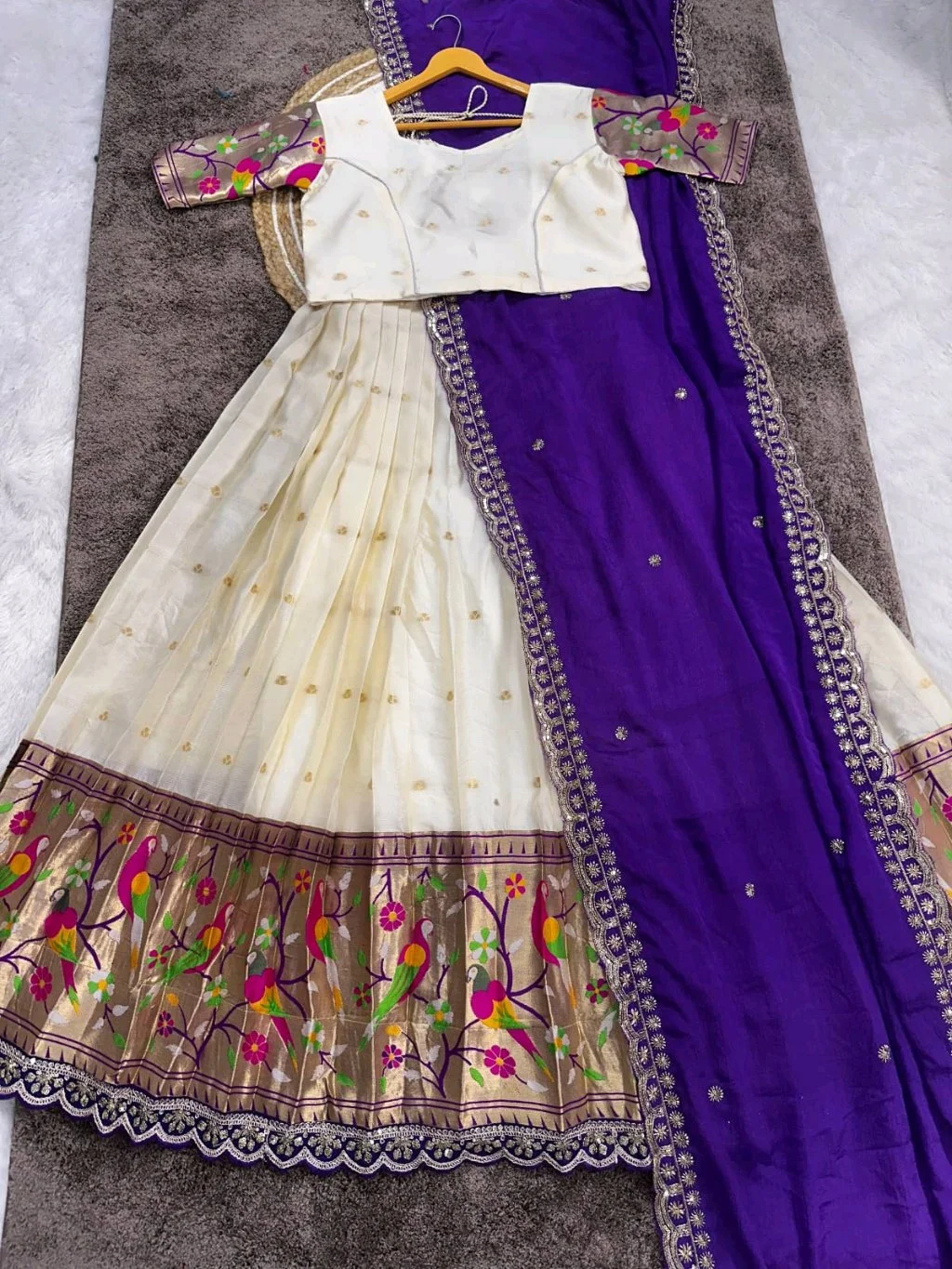 Embroidered Lehenga Choli Set with Dupatta thumbnail 9