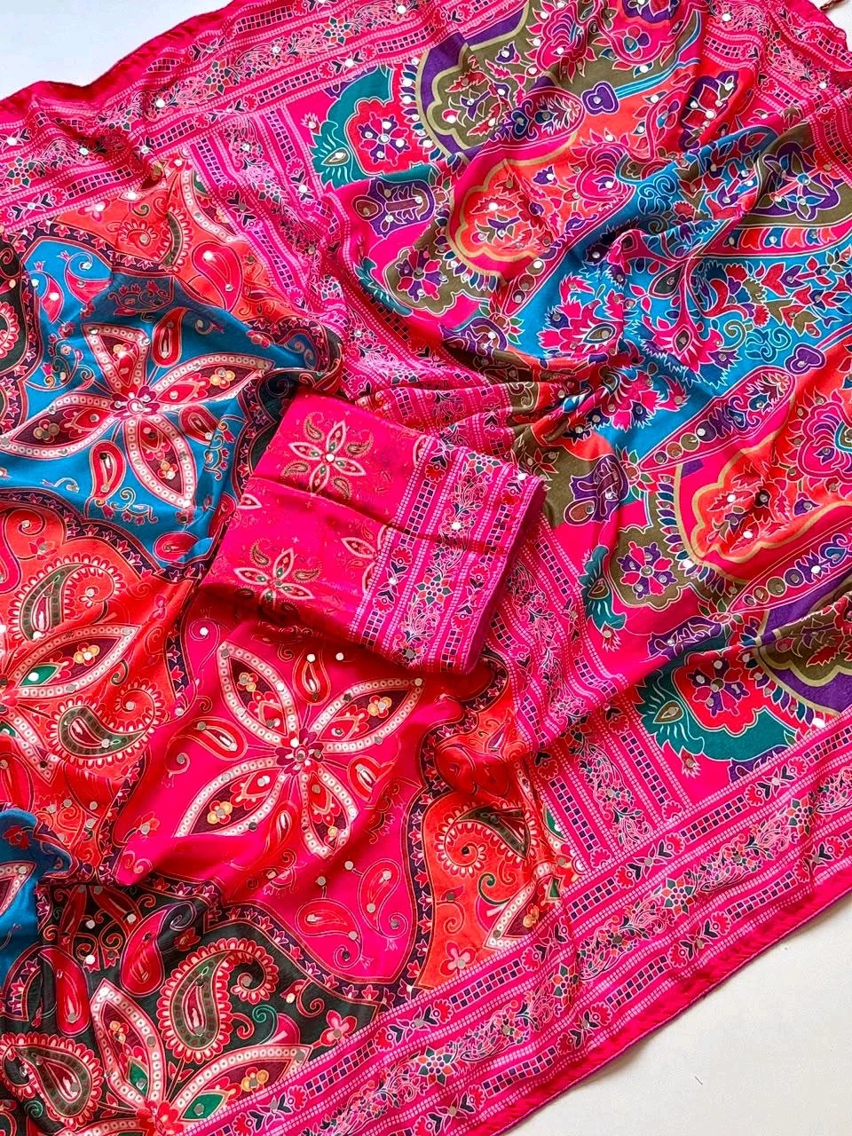 Mirror Patola Saree thumbnail 5