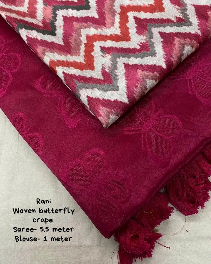 Bombay Crepe Sarees thumbnail 5