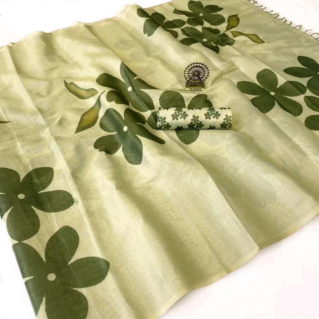 Tissue Silk Digital Prin Saree thumbnail 2