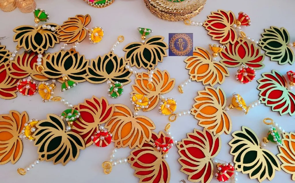 Festive Lotus Pearl String Decorations