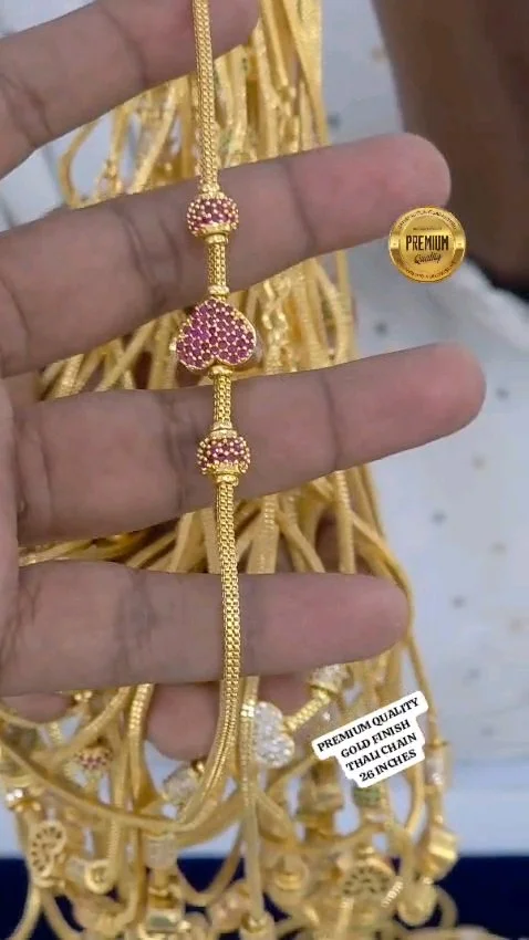 Premium Quality Gold Finish Thali Chain 26 Inches 2