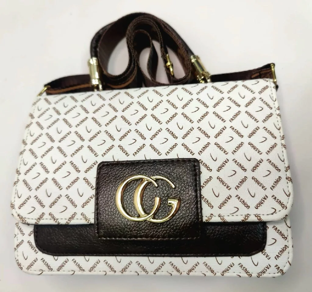 Designer Pc White Fashion Pattern Sling Bag with GG Logo