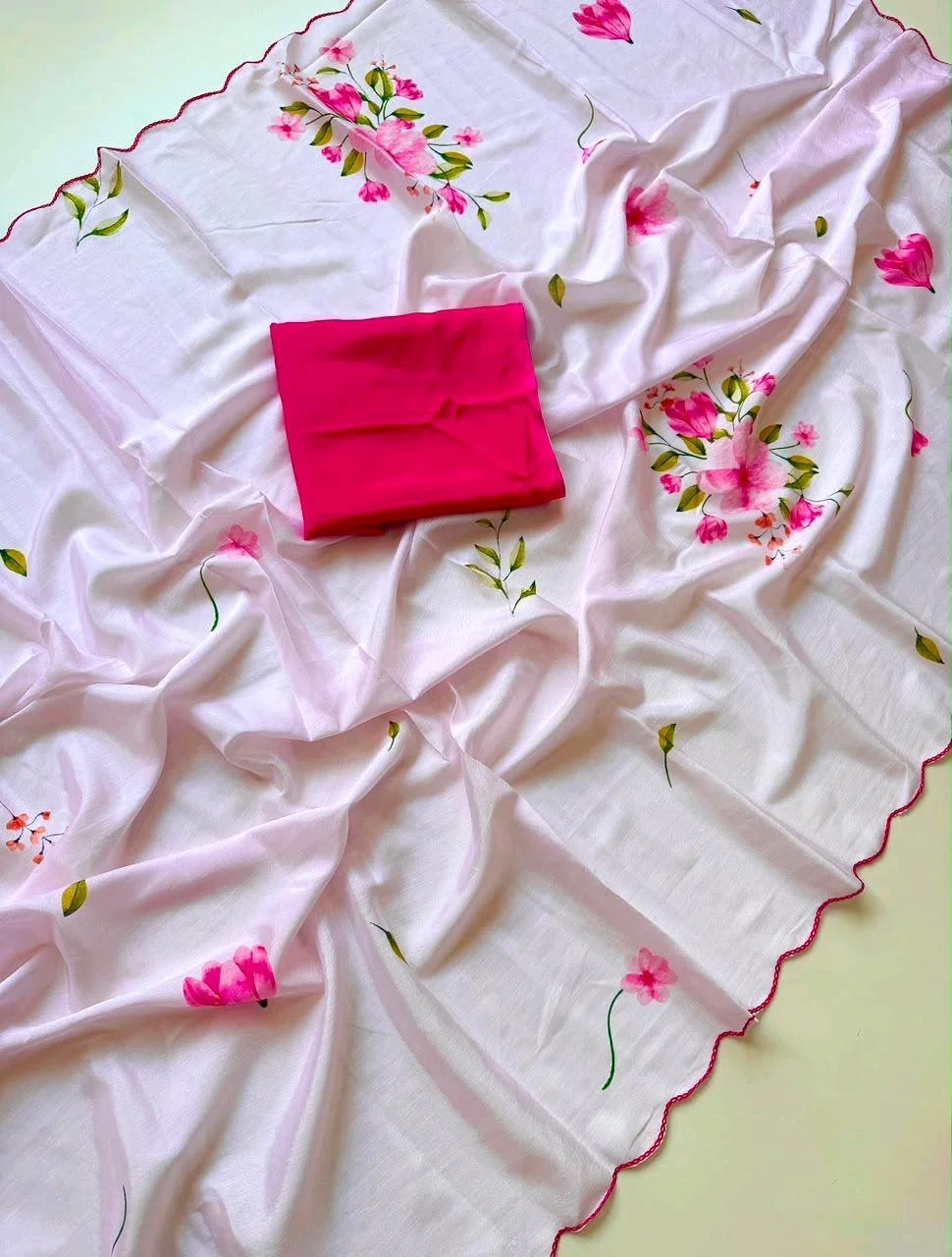 Soft Shinon Fabric Saree 7