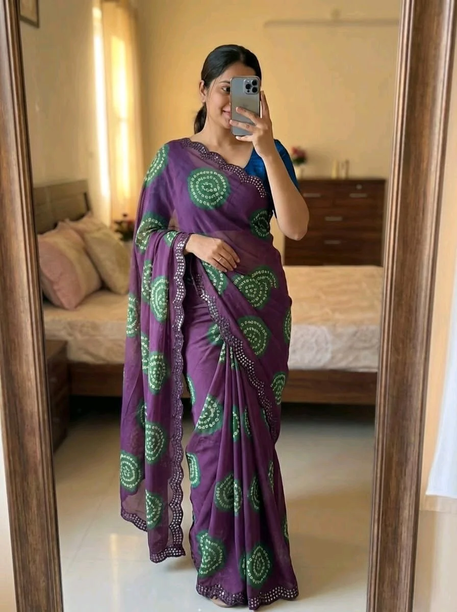 Bandhani Print Saree 1