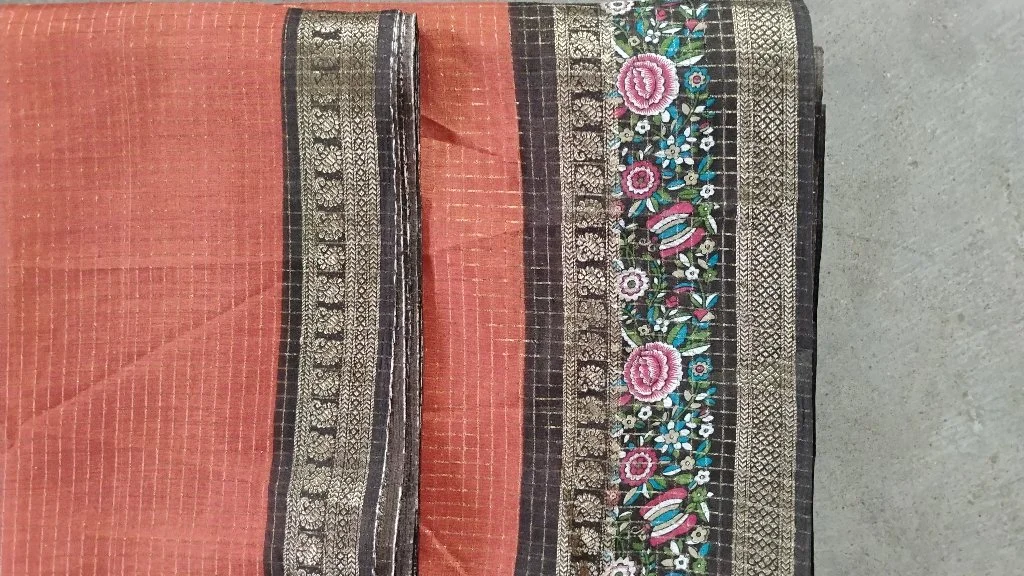 Rust Orange Kanchi Silk Saree 3