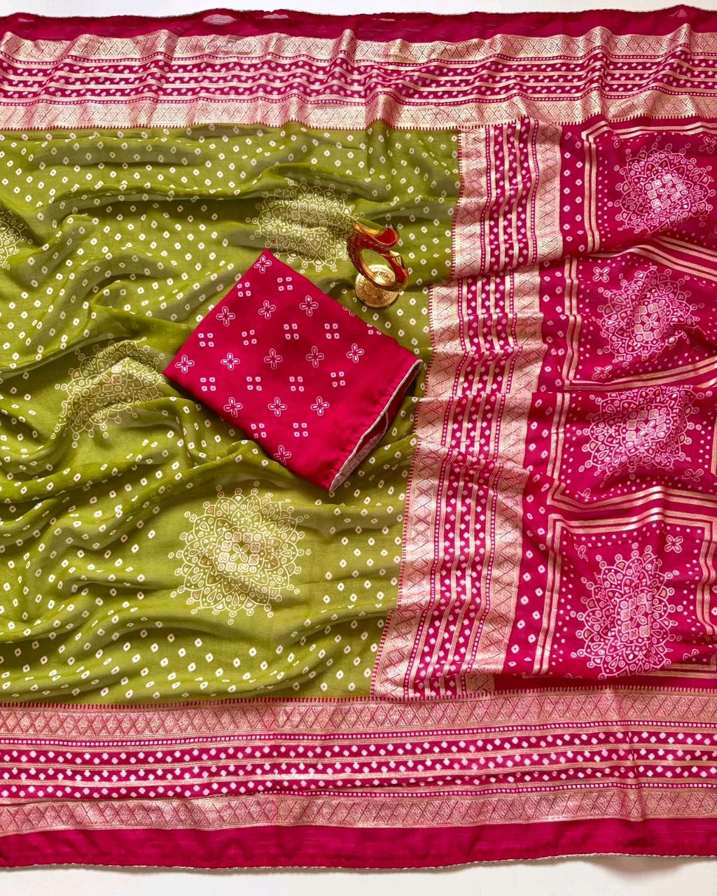 Moss Saree thumbnail 5