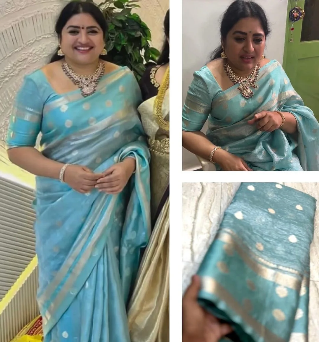 Banarasi Tissue crushed silk saree