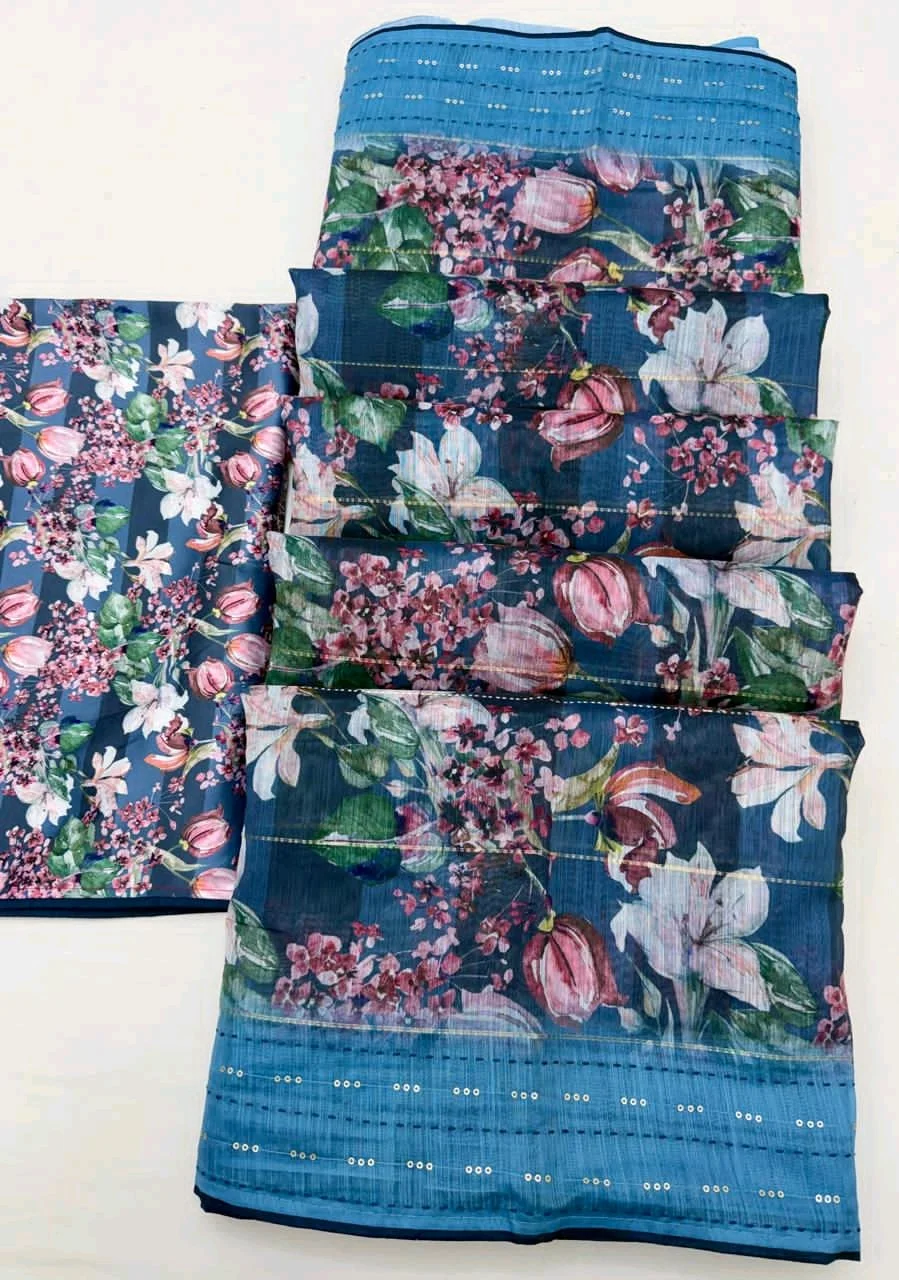 Soft Cotton Linen Sarees 10