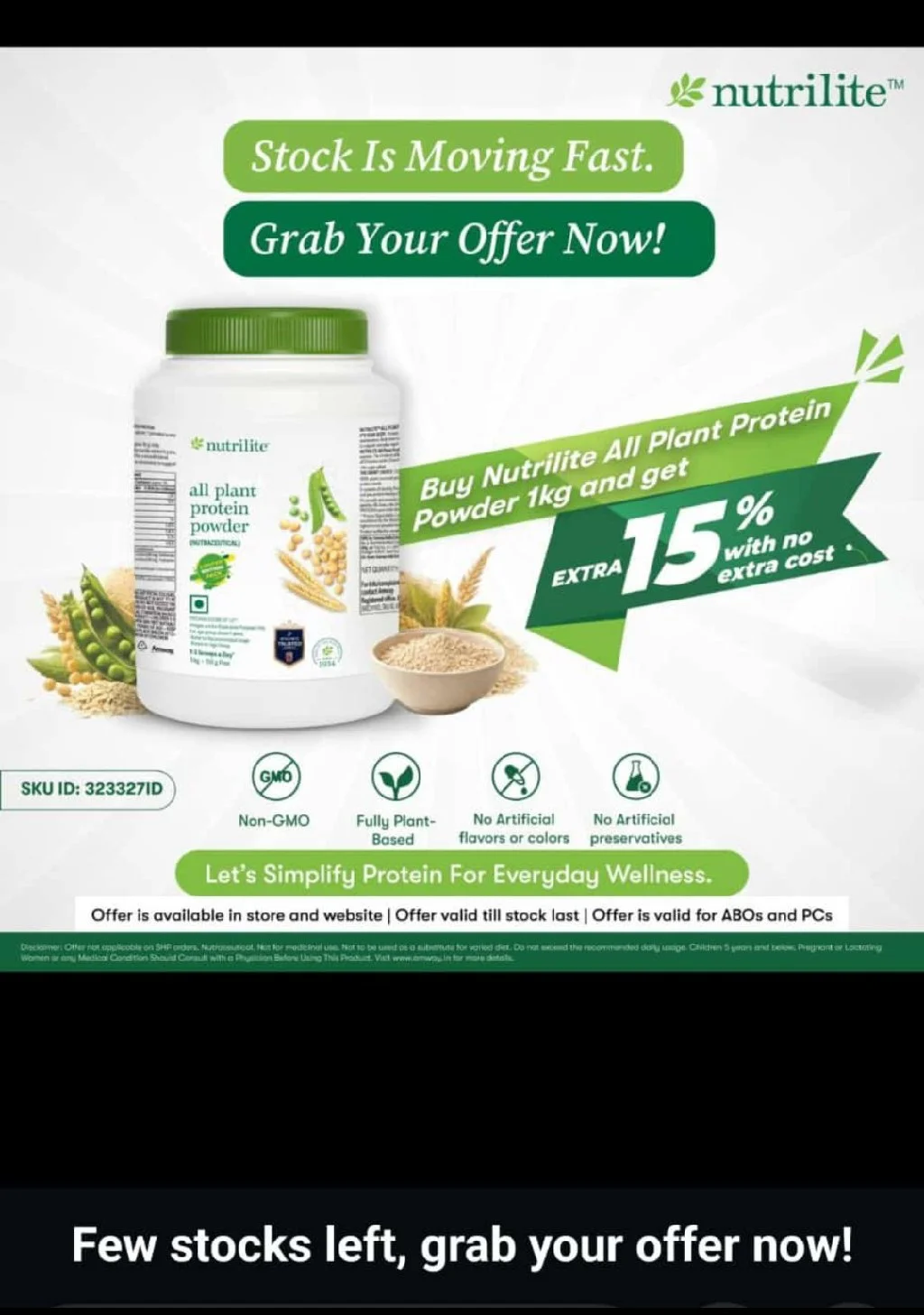 Amway Nutrilite All Plant Protein Powder 1 Kg