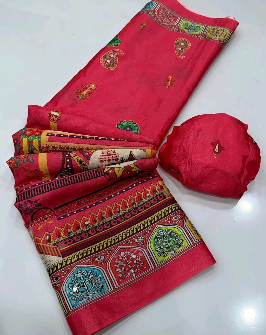 Heavy Chinon Saree 7