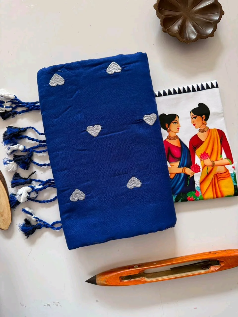 Khadi Embroidery Saree 6