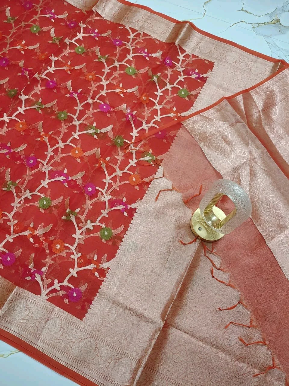 Kora Organza Silk Saree thumbnail 4