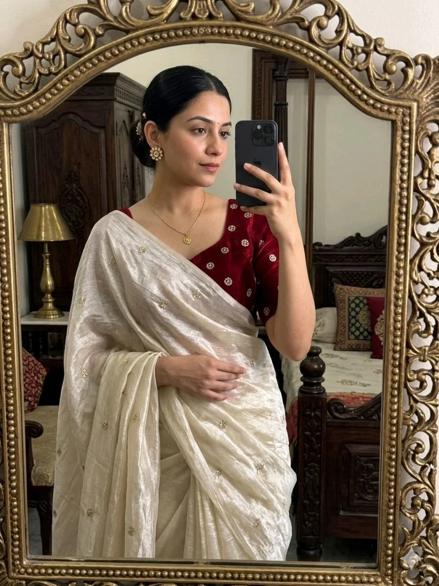 Space Sattin Sarees 2