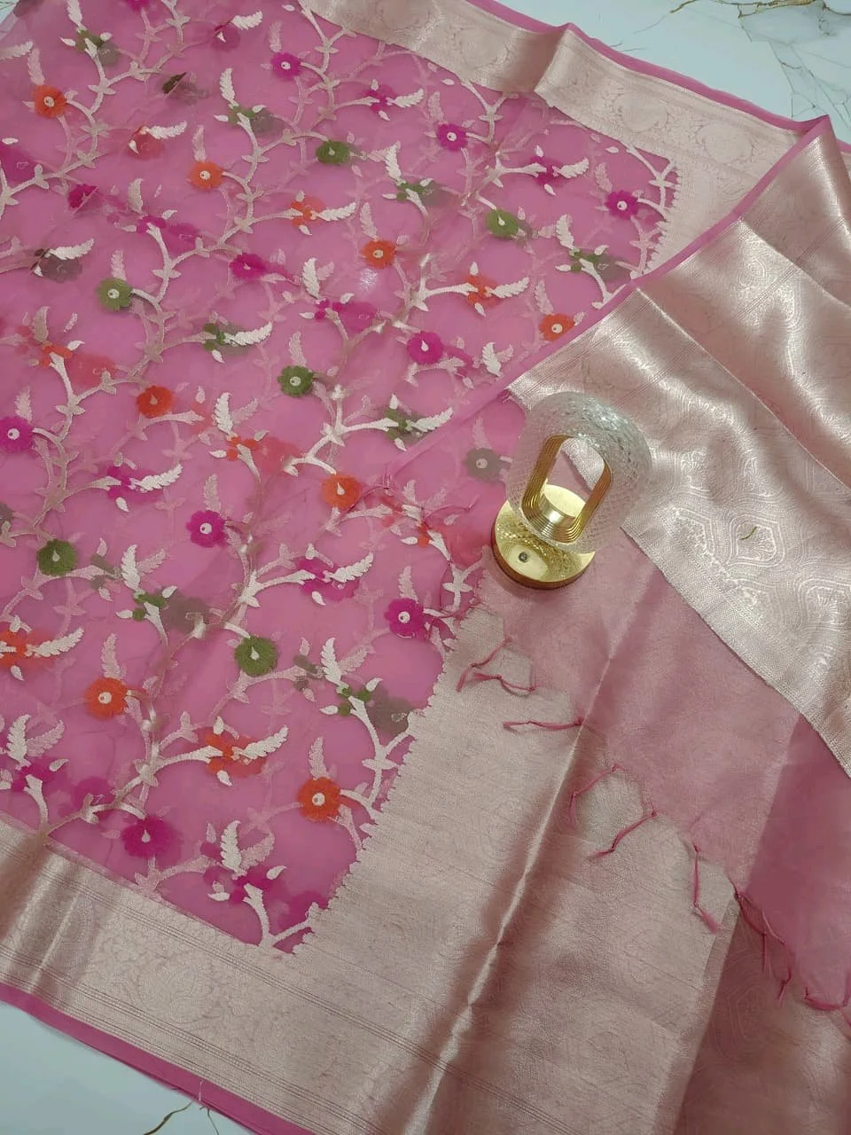 Kora Organza Silk Saree thumbnail 7