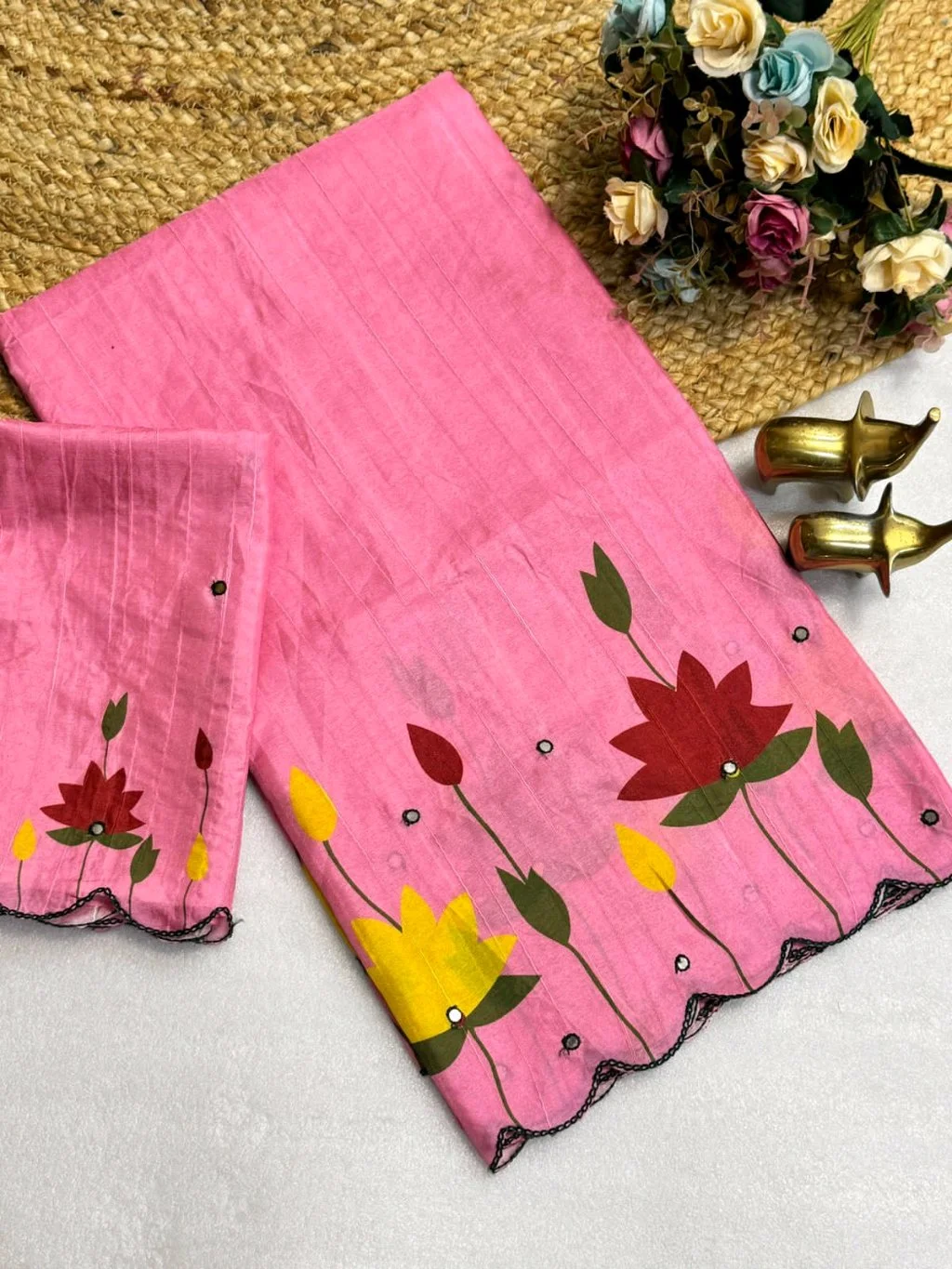 Tussar Silk Saree thumbnail 6