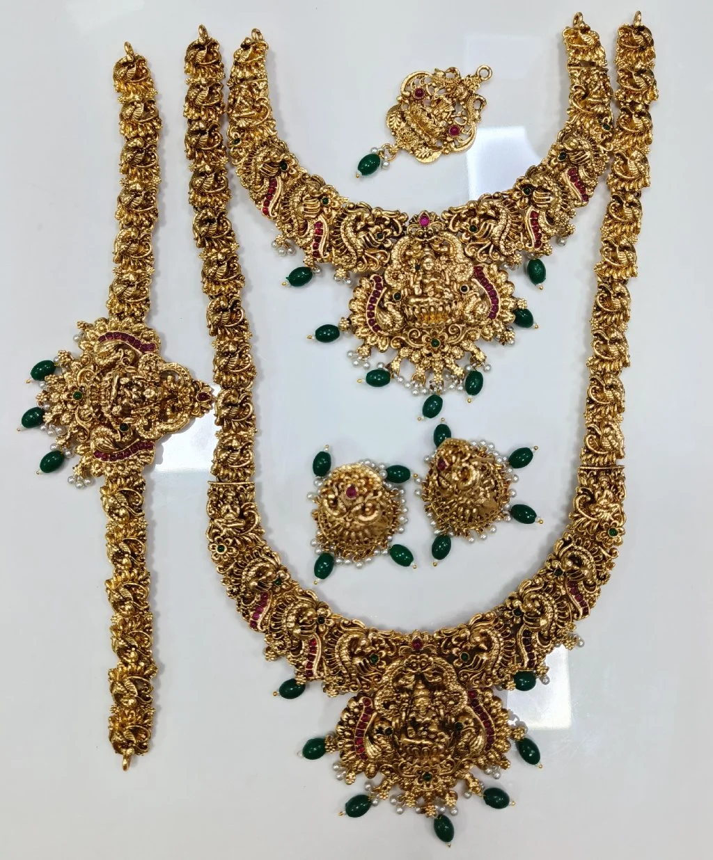 Gold Plated Temple Jewellery Full Bridal Set