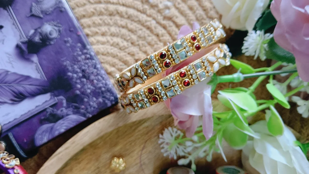Golden Mirror-Work Heritage Bangles thumbnail 3