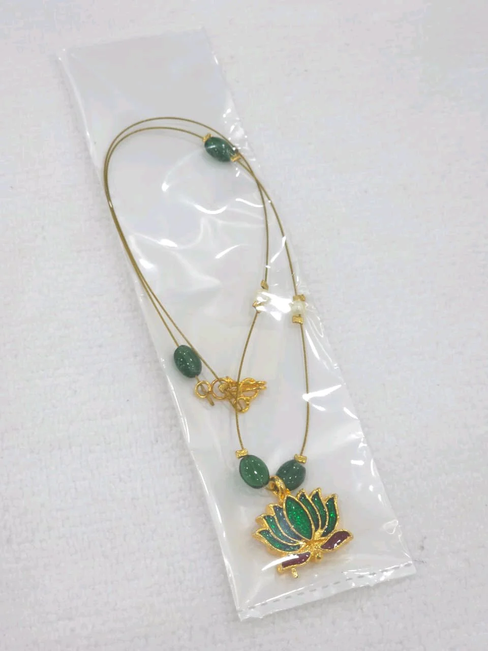 Gold Plated Blue Lotus Invisible Chain thumbnail 4