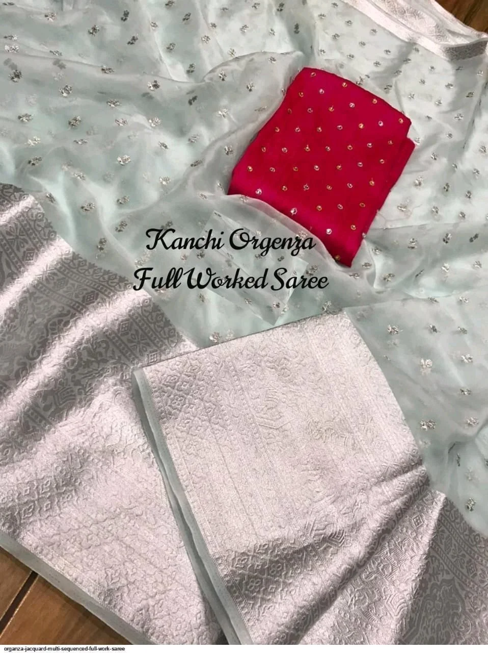 Kanchi Organza Full Worked Saree thumbnail 4