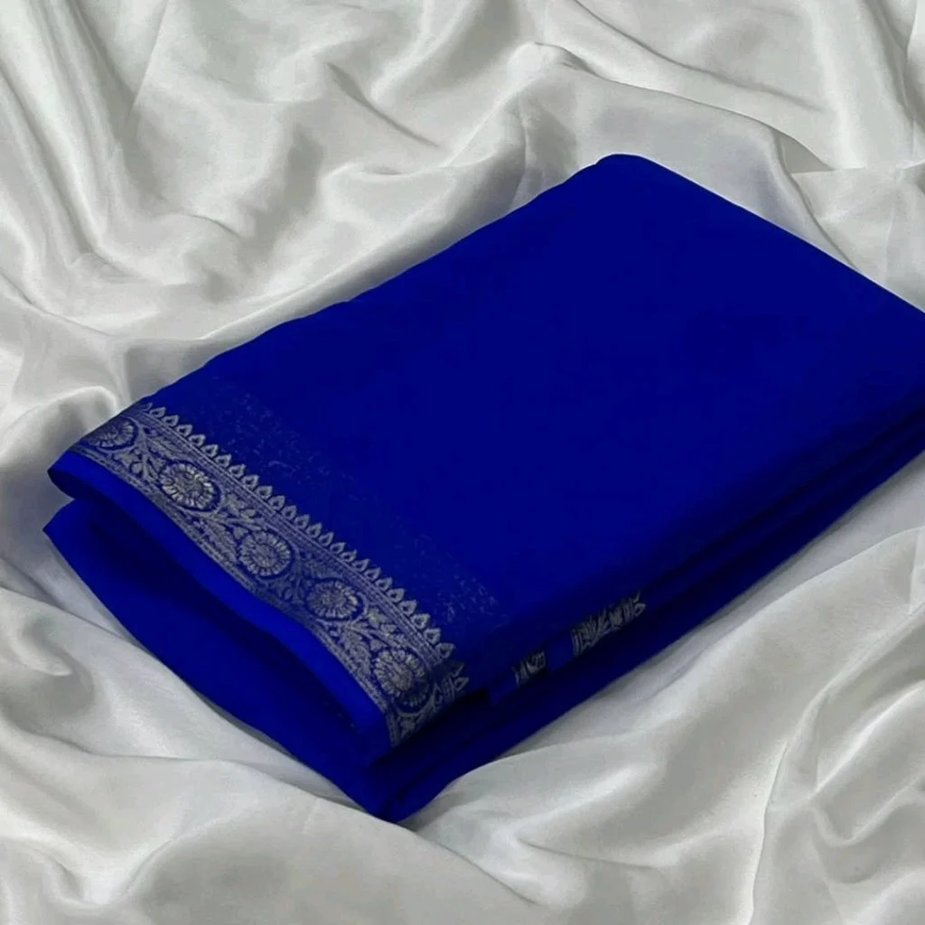 Semi Mysore Crepe Saree 3