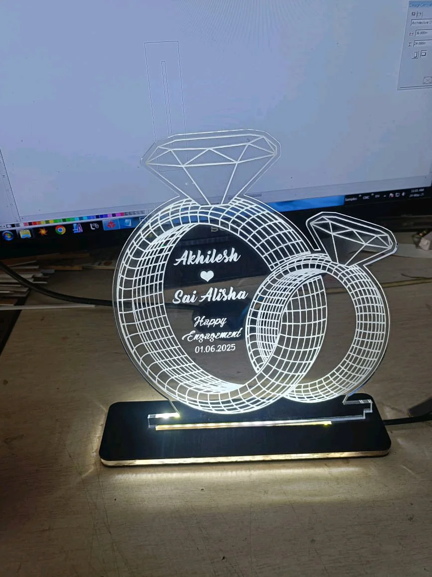 Customized Engagement Ring Acrylic Stand 2