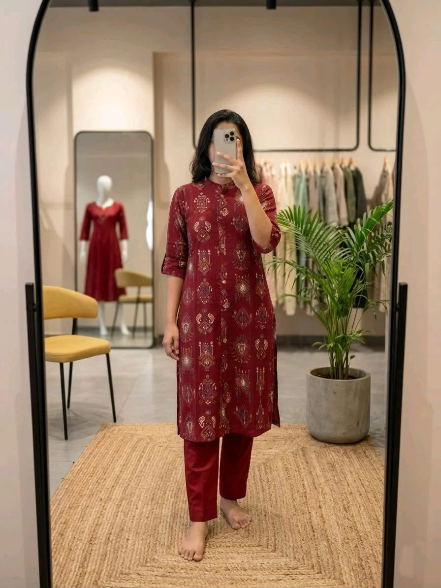 Floral Print Kurta Set with Pants thumbnail 5