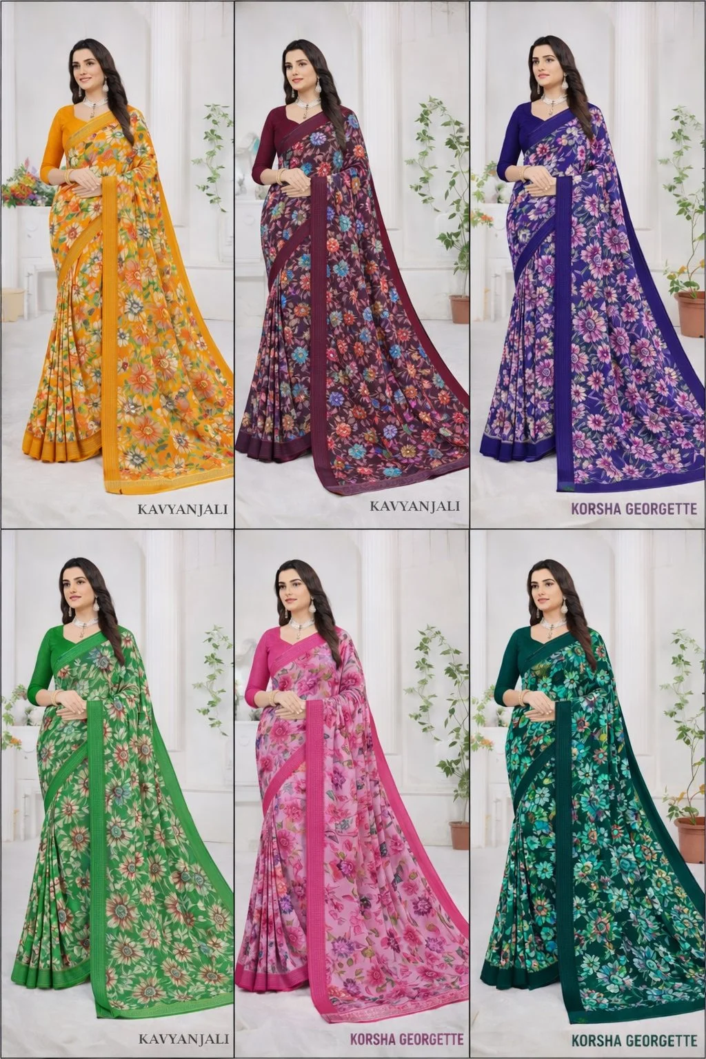 Georgette Silk saree