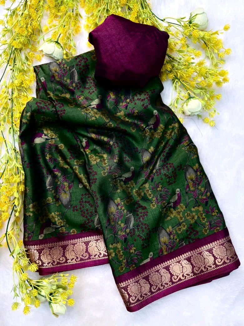 Soft Black Dola Silk Saree with Maroon Zari Border 6