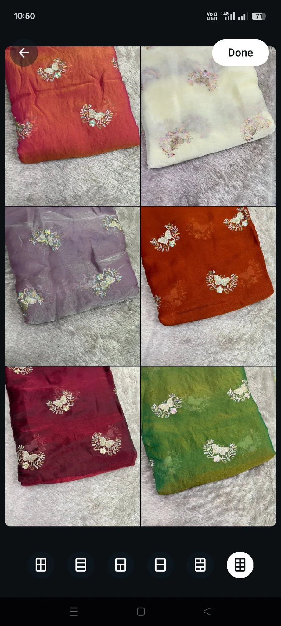 Butterfly Embroidered Cora Fabric