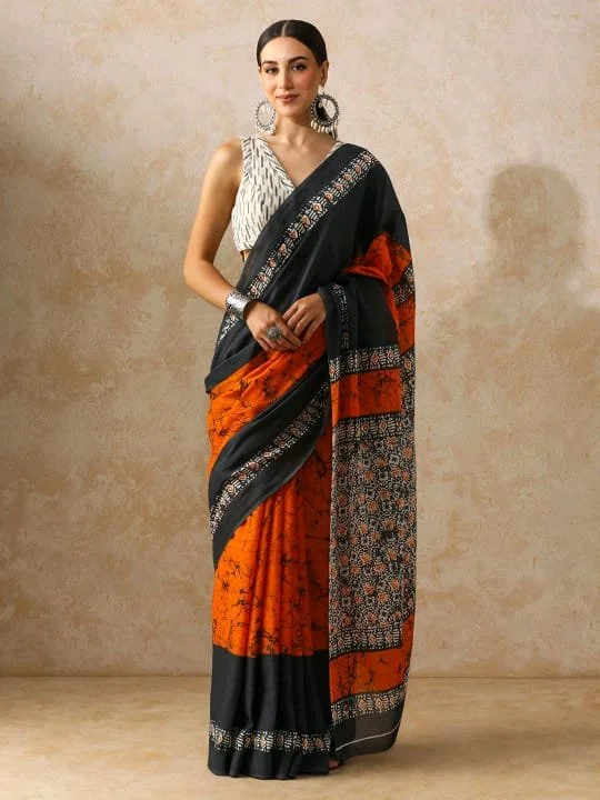 New updateBagru Block Print Cotton mulmul Sarees With Running Blouse Fabric:- Pure Mulmul (9280)Saree:-5.5m+ Blouse:- 1mPrice:- 700 thumbnail 7