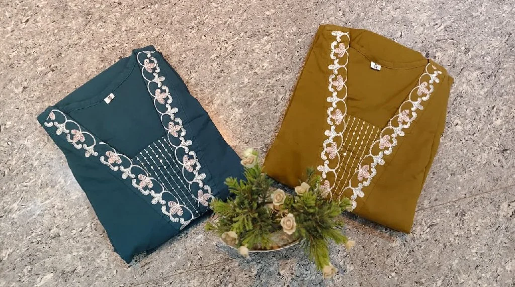 New Lounch Cotton Suit Set With Thread Work, Highlighting On The Kurta.Dupatta embroidery work cotton malmal and heavy work A-line patternProduct Color May Slightly Vary Due To Photographic Lighting Sources.Fabric: CottonBoth side pocket with embroidery work Fabric: Pure Cotton 6060 Size: M/38,L /40,XL/42,XXL/44,3xl/46Colour : two colorsWork:- Full Embroidered work+ dupatta malmal embroidery workProduct: Kurti + Pant+dupata embroidery workShop Price : 1025Free shipping Ready to Dispatch (100% Quality products guarantee)