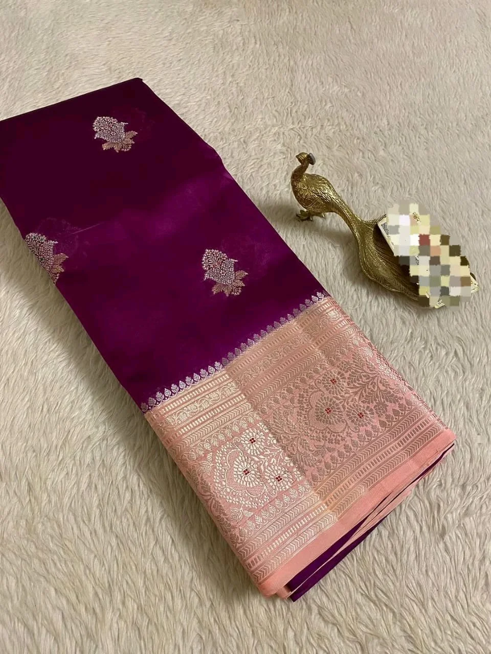 Semi Raw Mango Sarees With Zari Border thumbnail 6