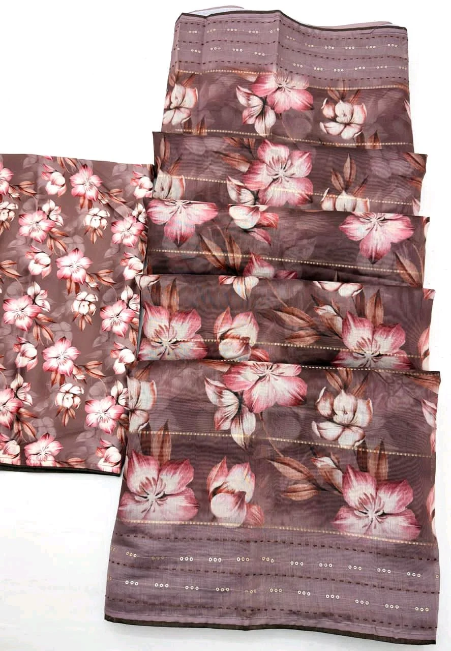 Soft Cotton Linen Sarees 2