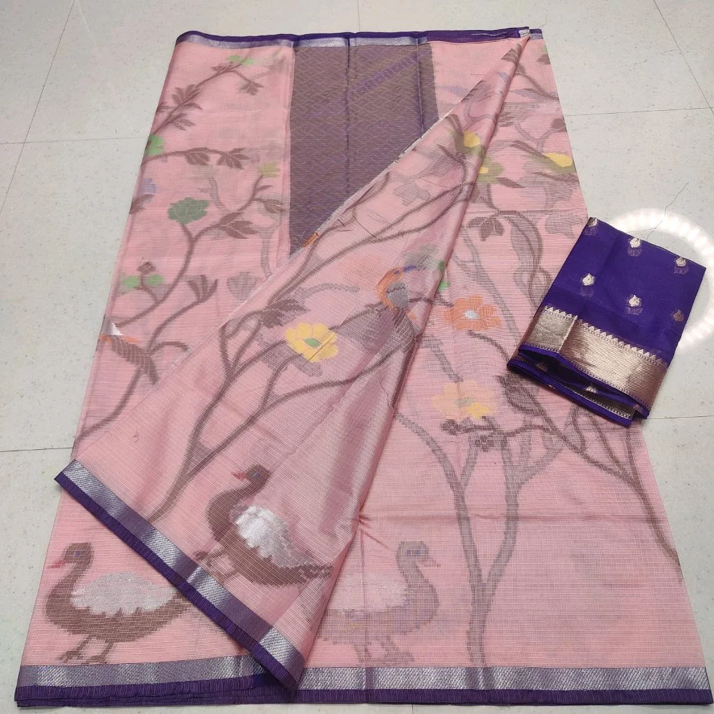 Kota Doria Soft Silk Saree thumbnail 4