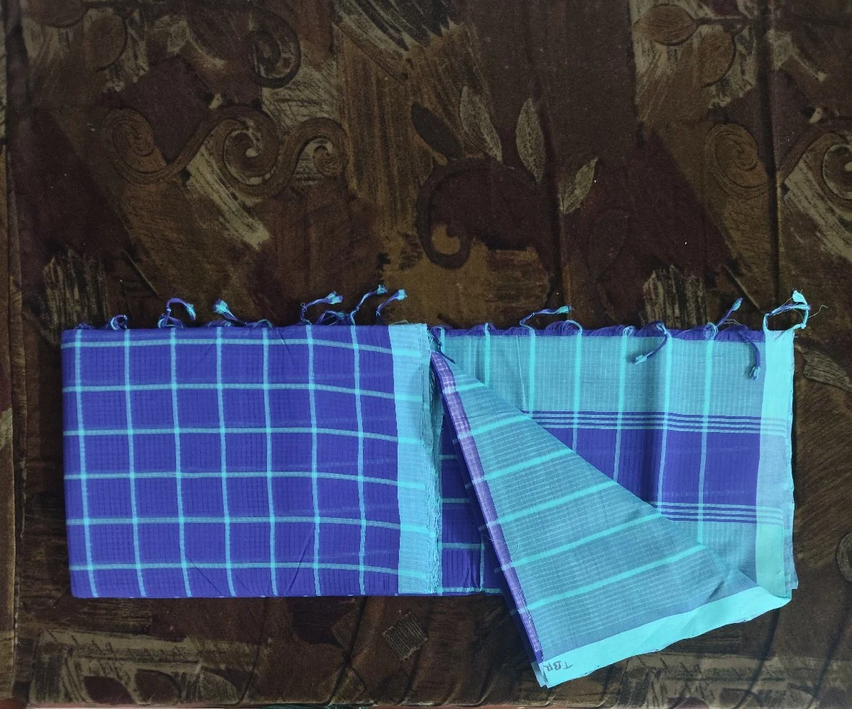 Dark Rani pink with halfwhiteHandloom cottonsaree 6