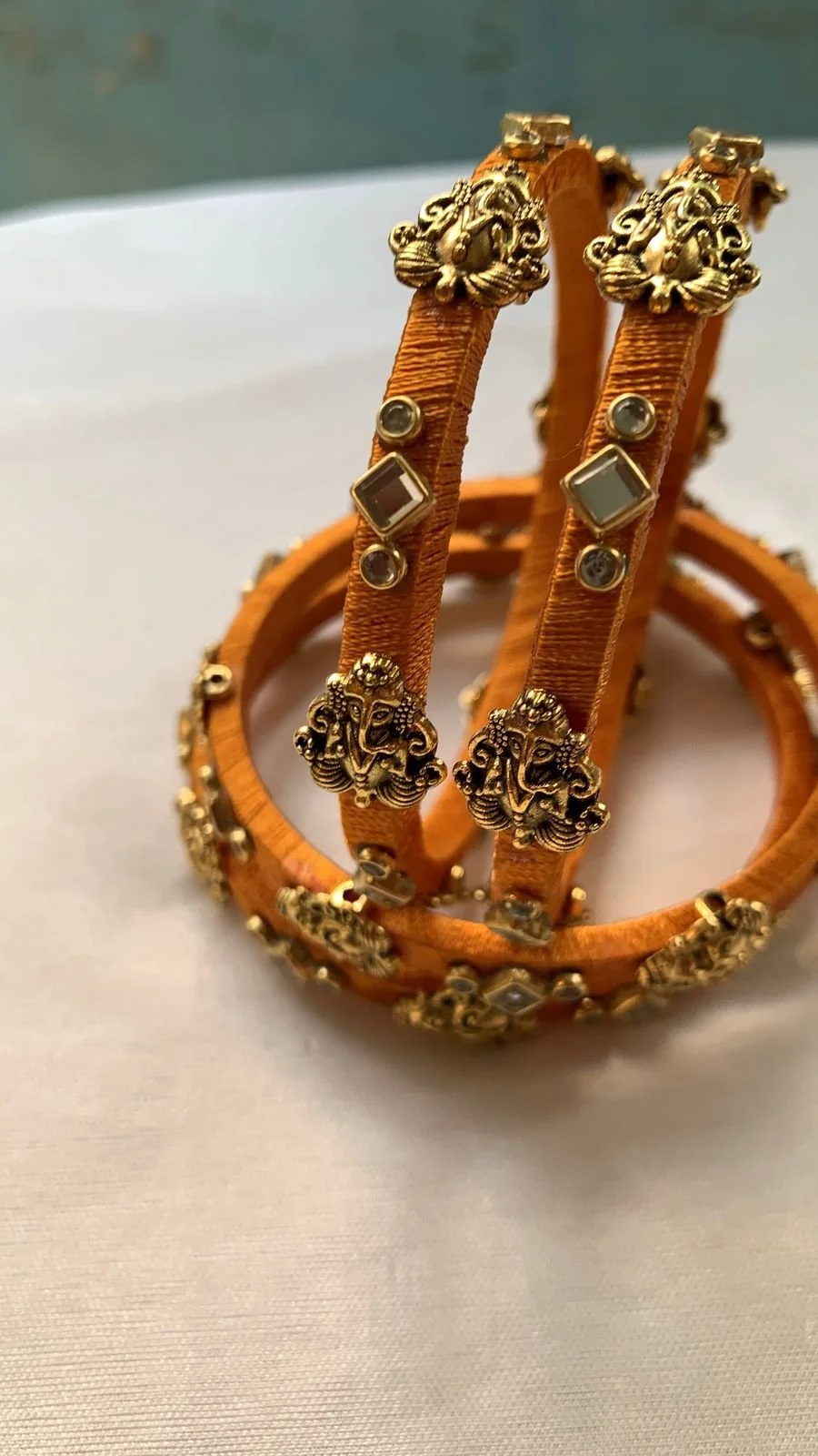 Ganesh charm thread bangles