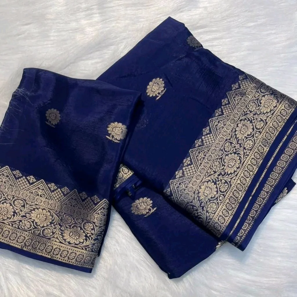 Pure Soft Viscose Crepe Silk Saree 3