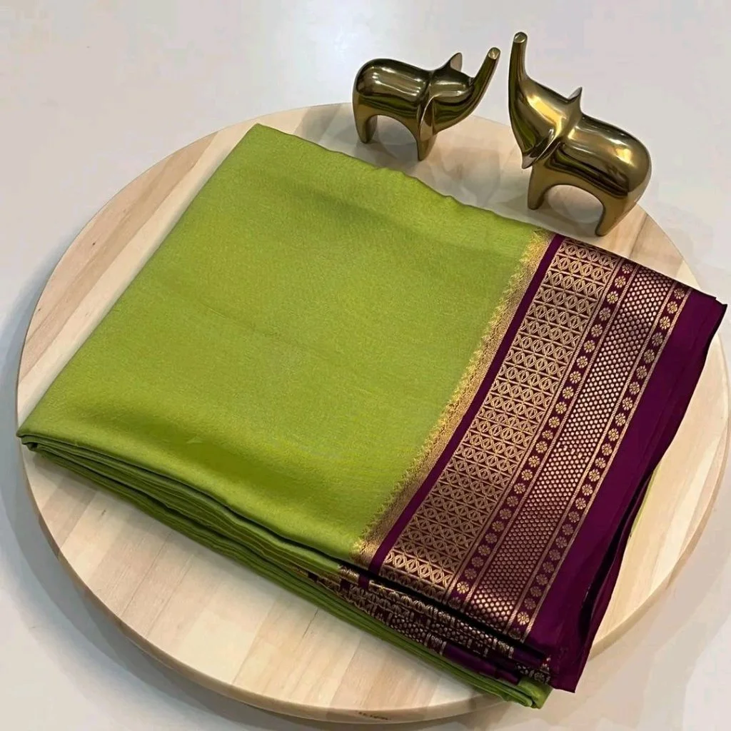 SEMI MYSORE CREPE SAREE 2