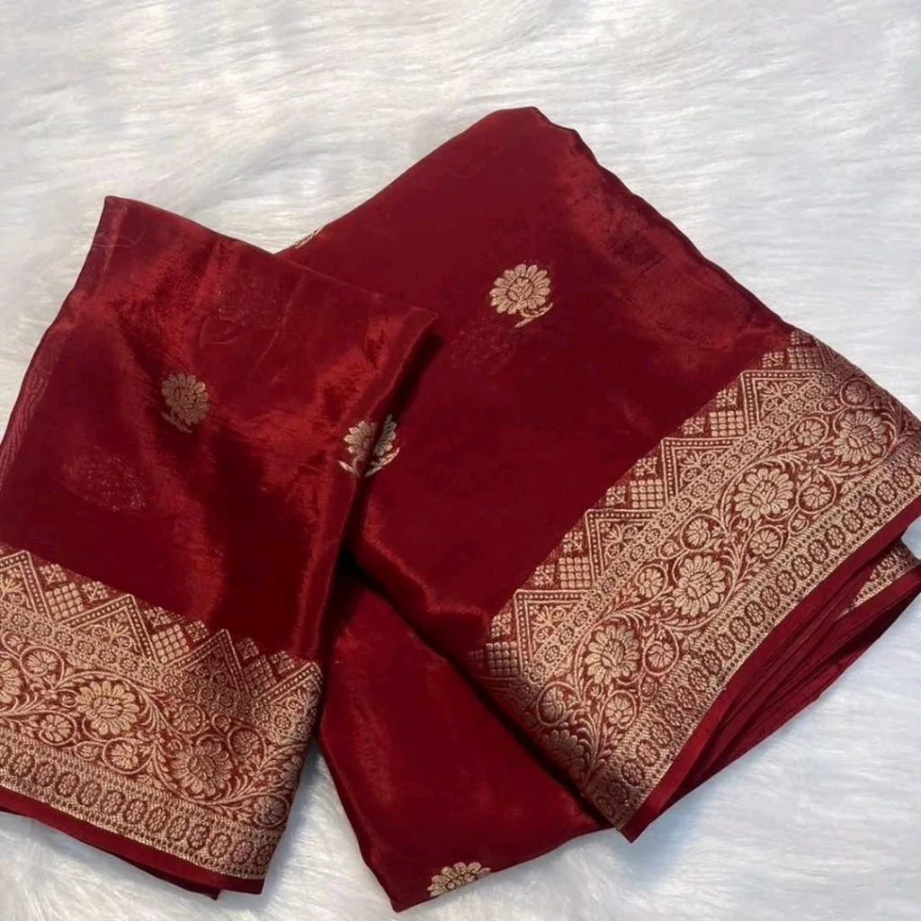 Pure Soft Viscose Crepe Silk Saree 4