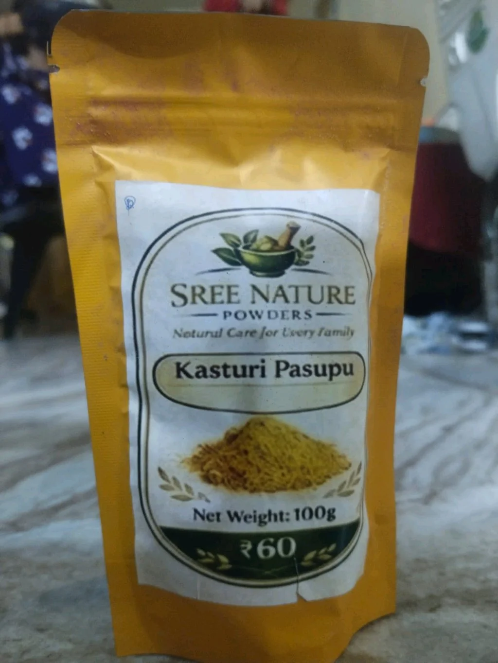 Sree Nature Kasturi Pasupu Turmeric Powder 100g thumbnail 1