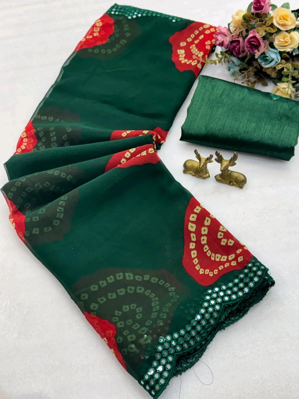 Bandhani Print Saree 4