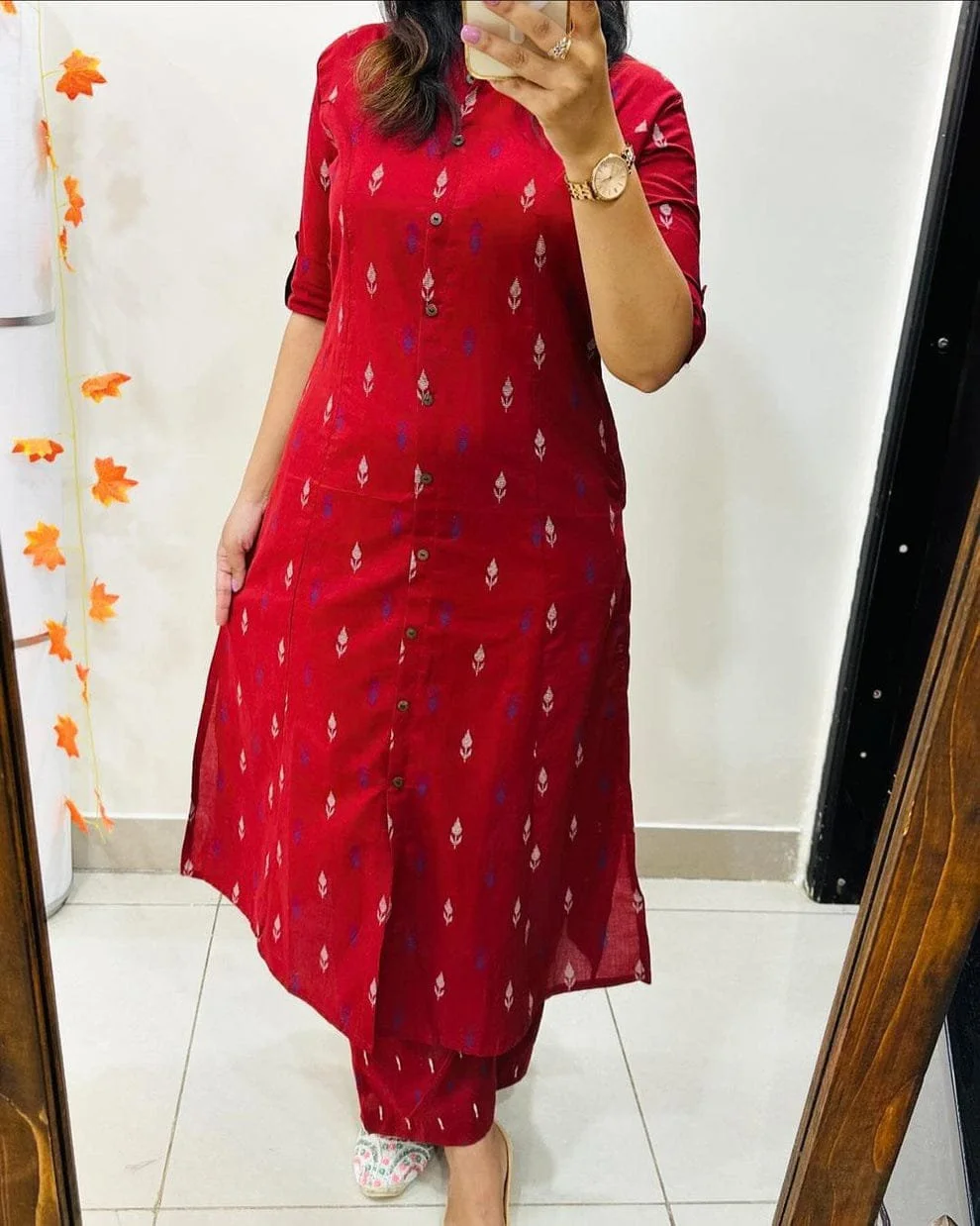 Printed Cotton Kurta Pant Set thumbnail 2