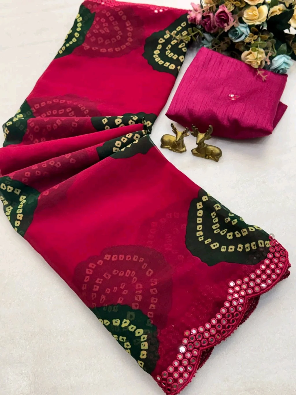 Bandhani Print Saree 7