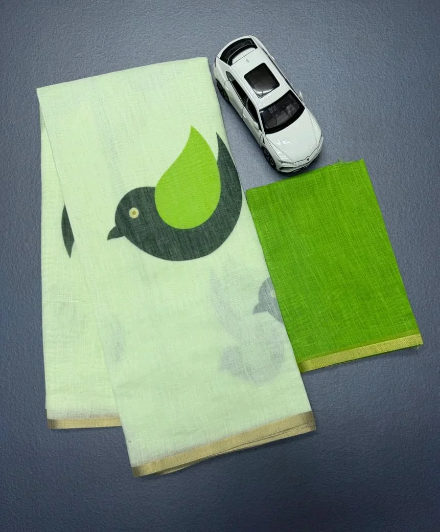 Soft Lenin Sarees 3