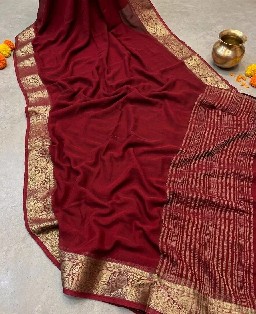 Pure Chiffon Saree 4