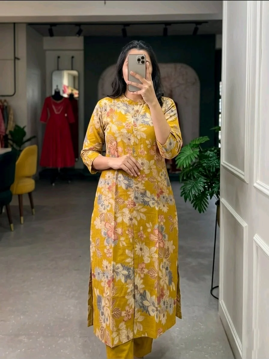 Floral Print Kurta Set with Pants thumbnail 7