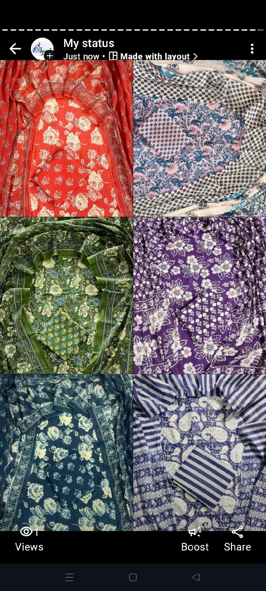 Ethnic Print Unstitched Fabric Set 3